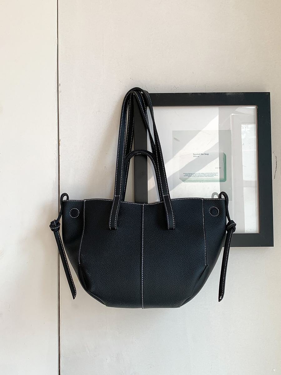 Baulenise PU Leather Wing Bag Large Capacity Work Handbag