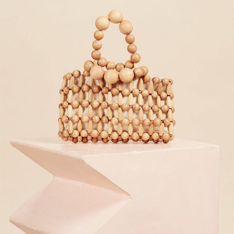 Baulenise DIY Vintage Beach Bag Handmade Beaded Woven Ladies Bags